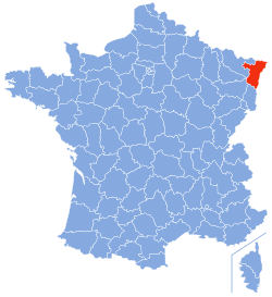 Location of Bas-Rhin in France