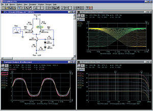 CircuitLogix simulating a circuit with an AC power source.