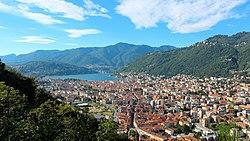 View of Como city from Baradello Castle