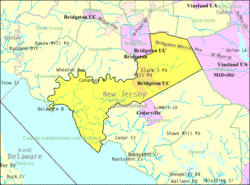 Census Bureau map of Fairfield Township, Cumberland County, New Jersey