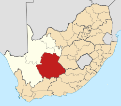 Location in South Africa