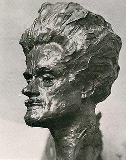 A bust of MacDiarmid sculpted in 1927 by William Lamb