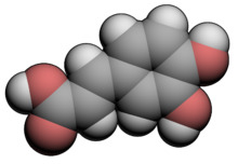 3D space filling model of caffeic acid