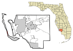 Location in Lee County and the state of Florida