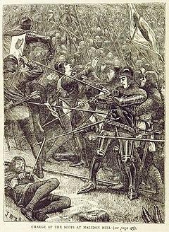 Infantry in late-medieval armour fighting and dying