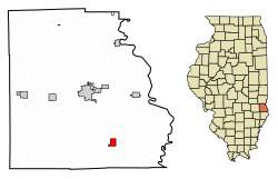 Location of Flat Rock in Crawford County, Illinois.