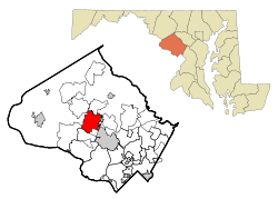 Location in Montgomery County and the U.S. state of Maryland