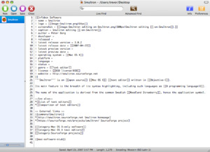 Smultron user interface