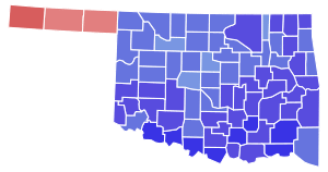 Oklahoma Governor Election Results by County, 2006.svg