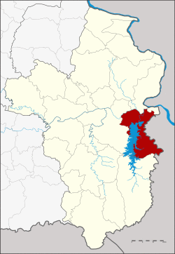 District location in Ubon Ratchathani Province