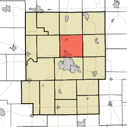Map highlighting Plain Township, Kosciusko County, Indiana.svg