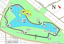 Albert Lake Park Street Circuit in Melbourne, Australia.svg