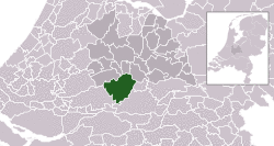 Highlighted position of Vijfheerenlanden in a municipal map of Utrecht
