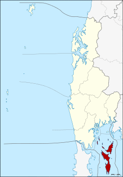 District location in Phang Nga Province