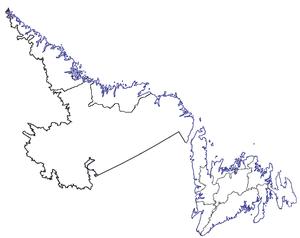 Map of the province showing the 10 Census Divisions
