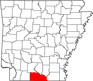 Map of Arkansas highlighting Union County