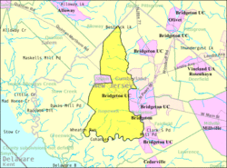 Census Bureau map of Hopewell Township, Cumberland County, New Jersey