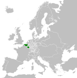 The United Belgian States' territory in 1790