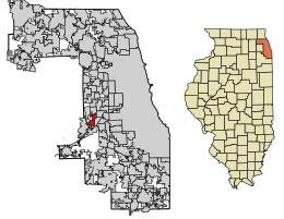 Location of Countryside in Cook County, Illinois.