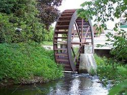The Mill Creek Water Wheel is a well-known landmark in Dwight Lydell Park downtown.