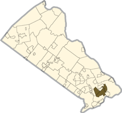 Location of Levittown in Bucks County
