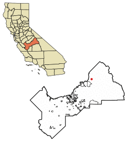 Location of Big Creek in Fresno County, California.