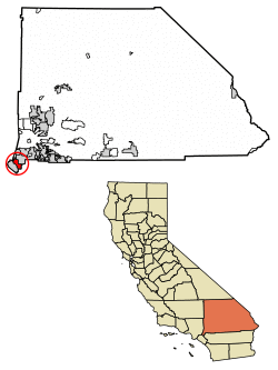 Location of Chino in San Bernardino County, California