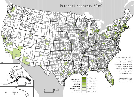 Census Bureau 2000, Lebanese in the United States.png