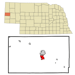 Location within Scotts Bluff County and Nebraska