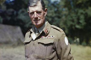 Lieutenant General J T Crocker, Cb, Cbe, Dso, Mc, Commander of 1st Corps, France, August 1944 TR2168.jpg