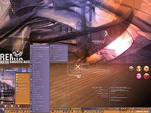 ObjectBar used with DesktopX to create a theme