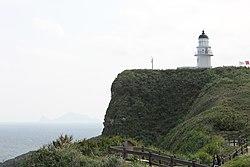 Lighthouse at Sandiaojiao with Gueishan Island in the hazy background.jpg