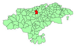 Location of the Municipality of Torrelavega in Cantabria.