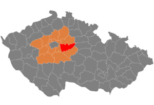 District location in the Central Bohemian Region within the Czech Republic